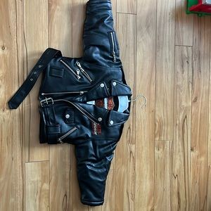 Toddler leather jacket, Harley Davidson, worn once or twice. Size 24 months